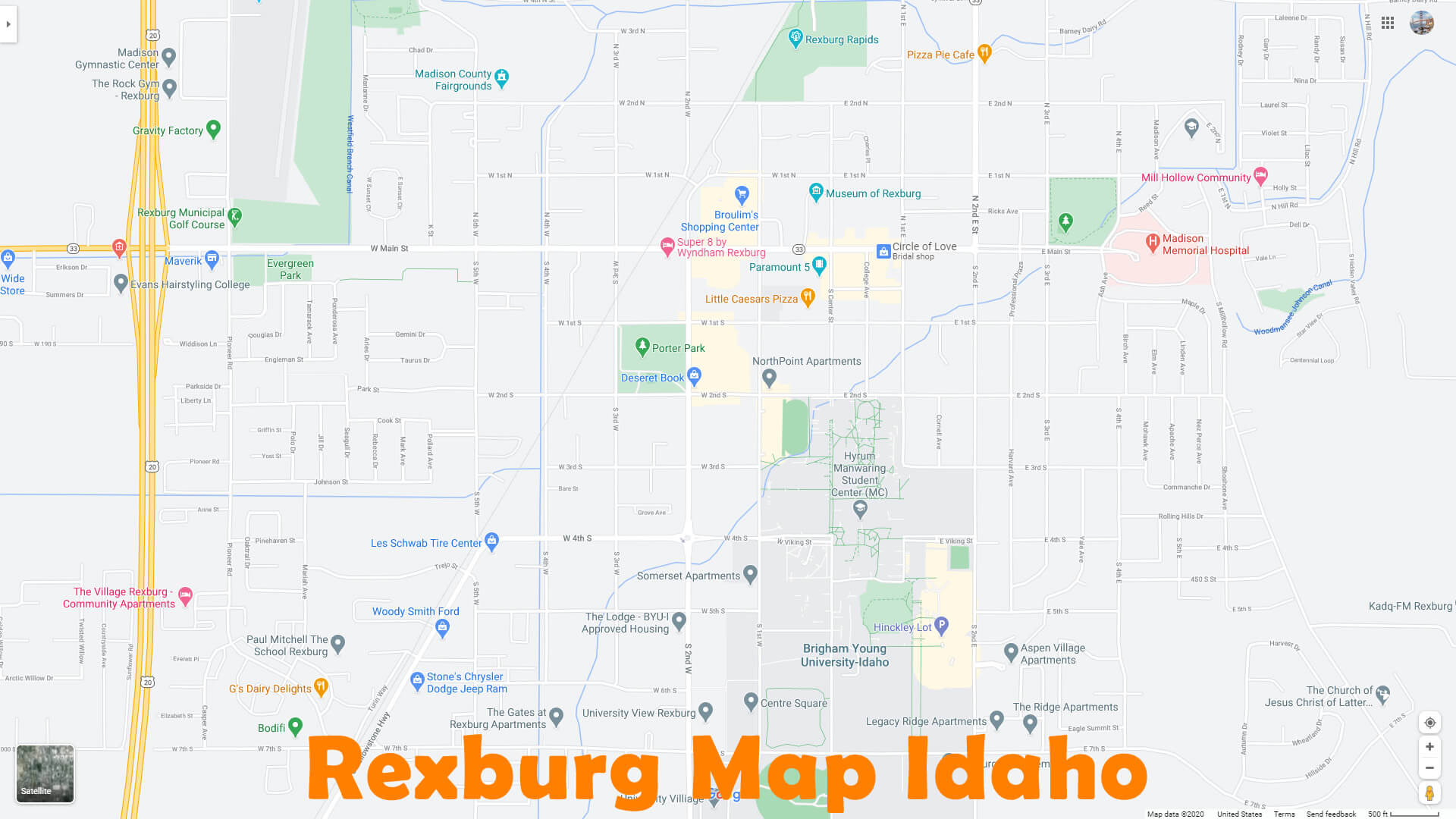 Rexburg Map Idaho